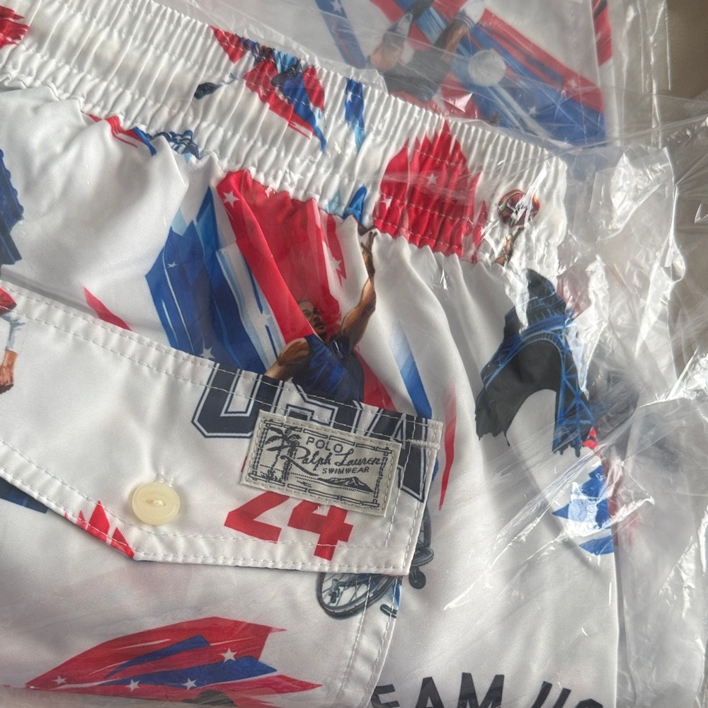 Polo by Ralph Lauren Men's USA Paris Swim Trunks - Picture 5 of 5